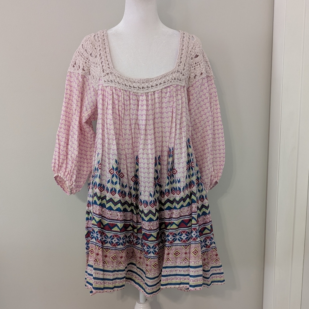 Kimchi‎ Blue Urban Outfitters Crochet Mini Dress Xtra Small Boho Festival Whimsy